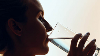 femme buvant de l eau
