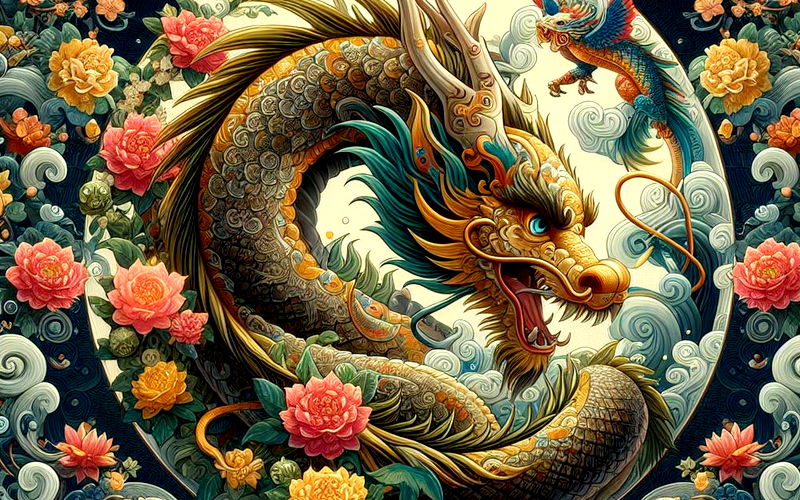 Bougie du Nouvel An 2024 Année du dragon Nouvel An chinois Dragon