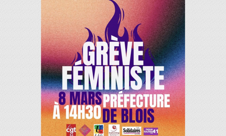 grève féministe à Blois lancé pour le 8 mars 2024