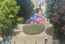 escalier Denis-Papin en mode Jeux Olympiques