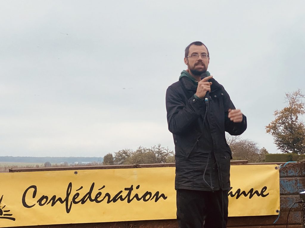 Bertrand Monier porte-parole de la Confédération paysanne