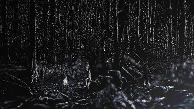 Toile de Samuel Tazinaje exposée Galerie Wilson