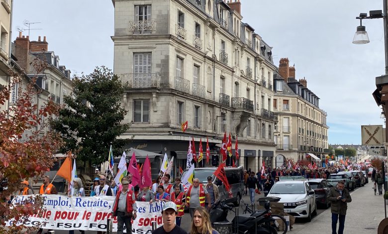 manifestants à Blois