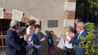 plaque commémorative au Domaine de Chaumont-sur-Loire en hommage aux réfugiés espagnols